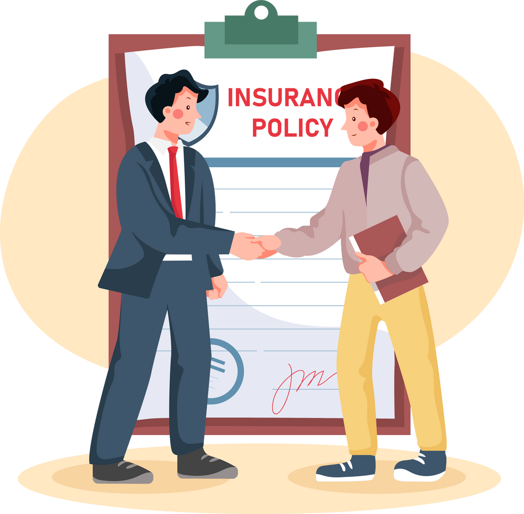 insurance policy flat illustrations concept